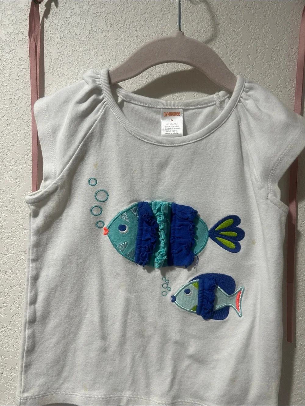 Gymboree Girls Embroidered Fish Top